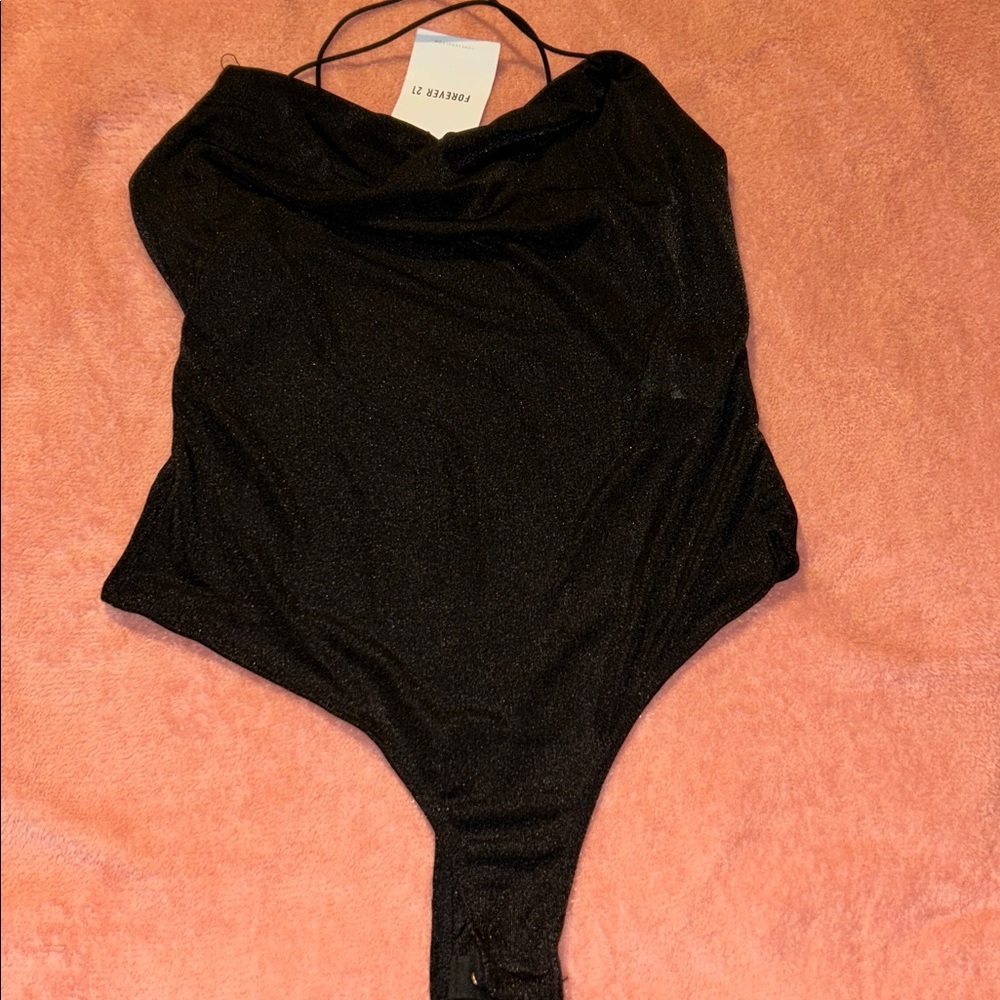 Forever21 Elegant Black Bodysuit